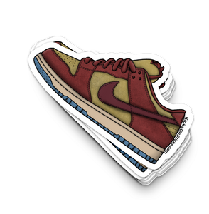 SB Dunk Low "Dark Team Red Olive Flak" Sneaker Sticker
