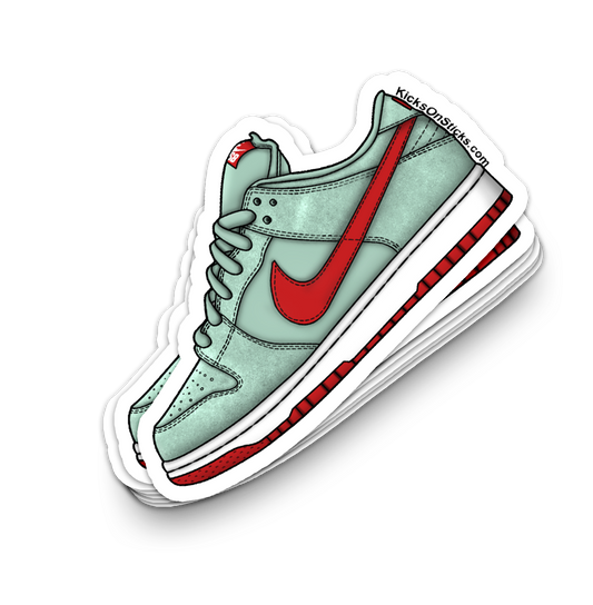 SB Dunk Low "Mint Green Red" Sneaker Sticker