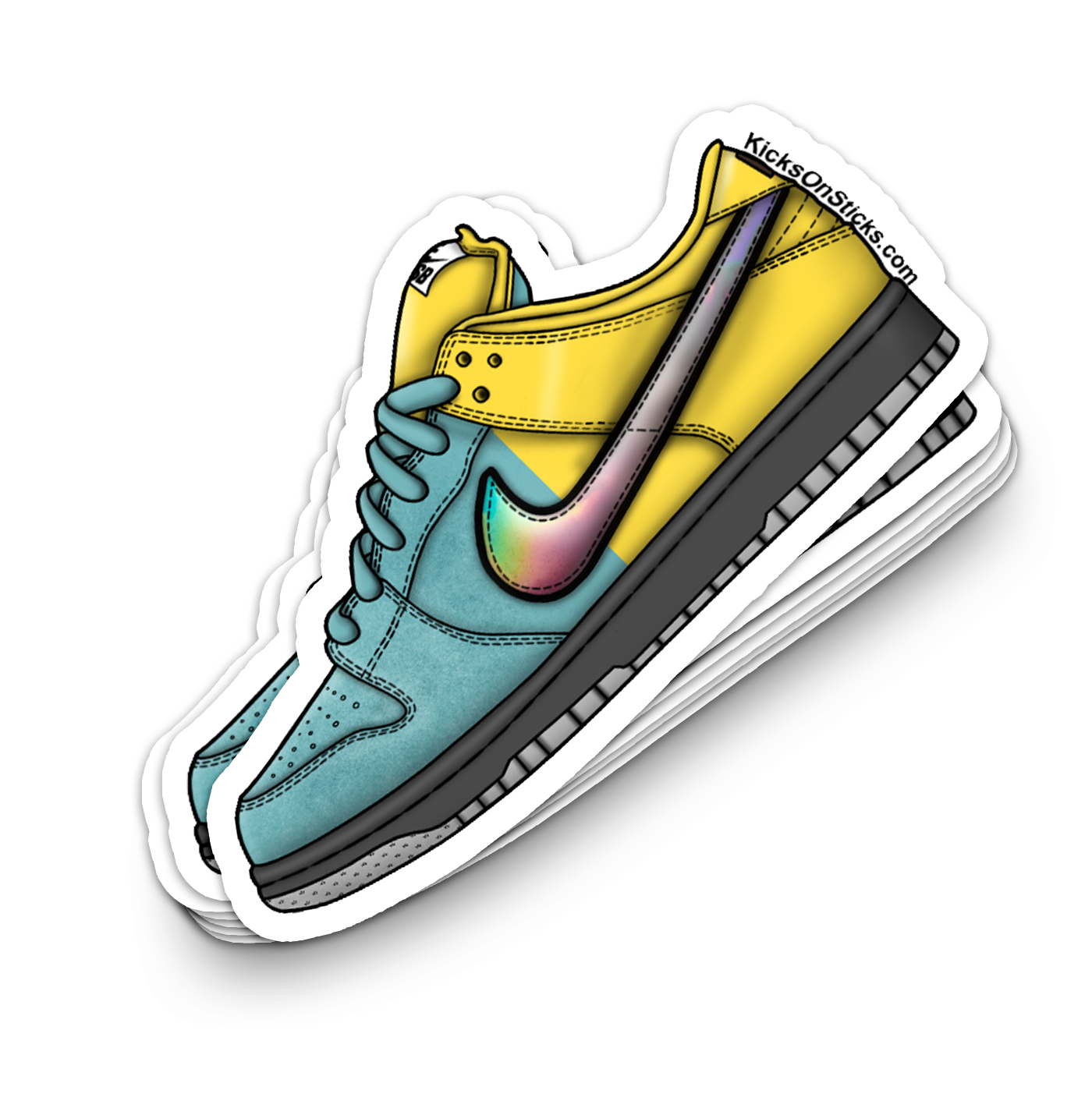 SB Dunk Low "Muni Fast Pass Lightning Turquoise" Sneaker Sticker