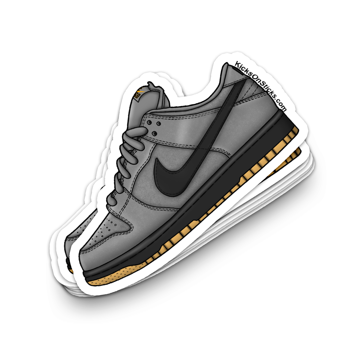 SB Dunk Low "Orange Label Cool Grey" Sneaker Sticker