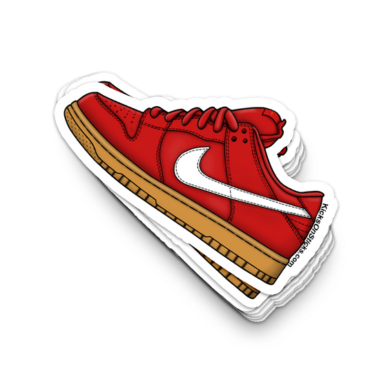 SB Dunk Low "Orange Label Red Gum" Sneaker Sticker