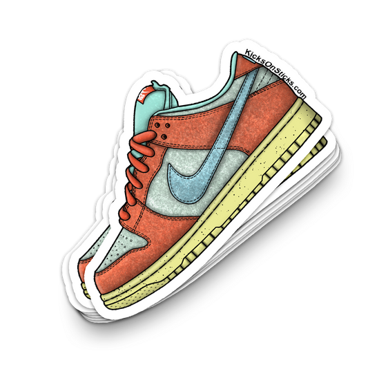 SB Dunk Low "Orange Noise Aqua" Sneaker Sticker