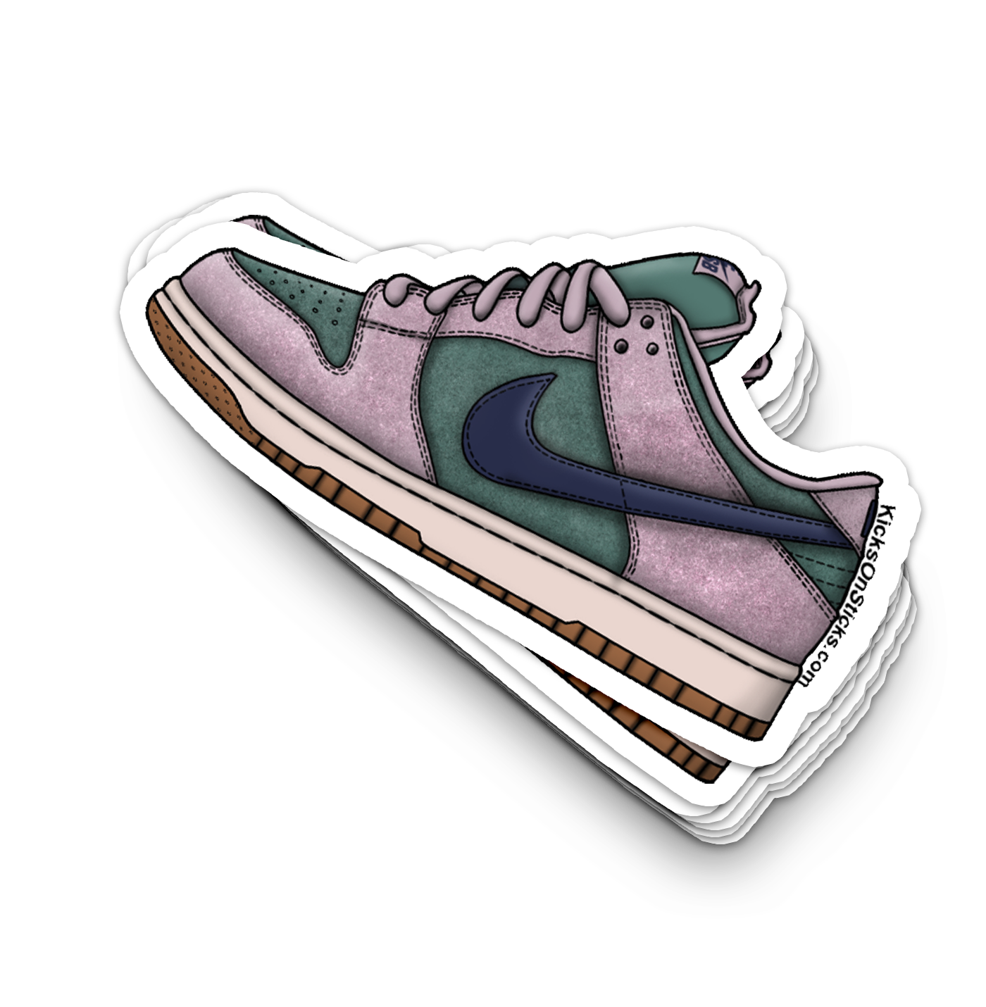 SB Dunk Low "Pink Mineral Slate" Sneaker Sticker