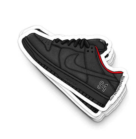 SB Dunk Low "Supreme 2025 Black" Sneaker Sticker