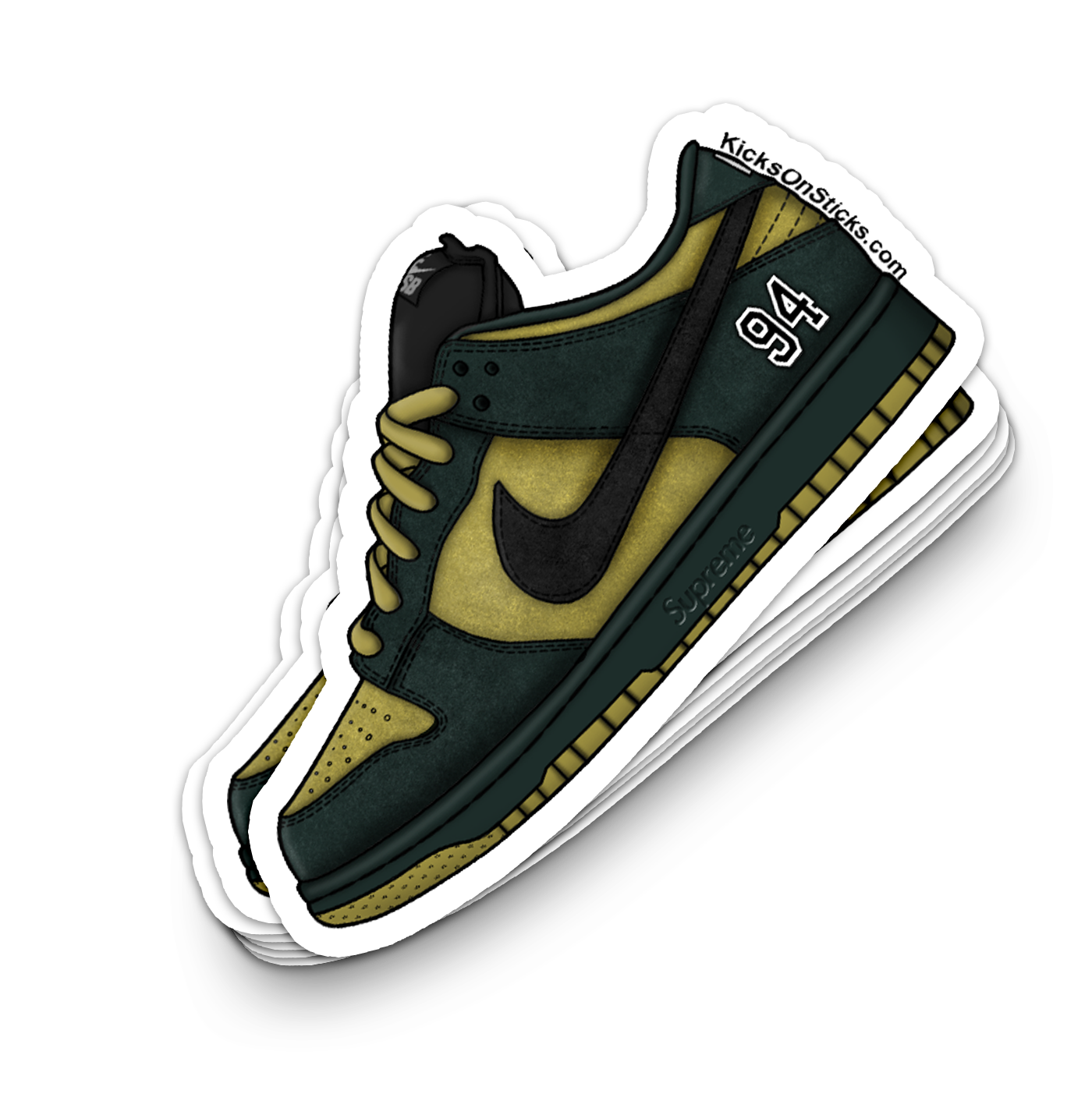 SB Dunk Low "Supreme 2025 Camper Green" Sneaker Sticker