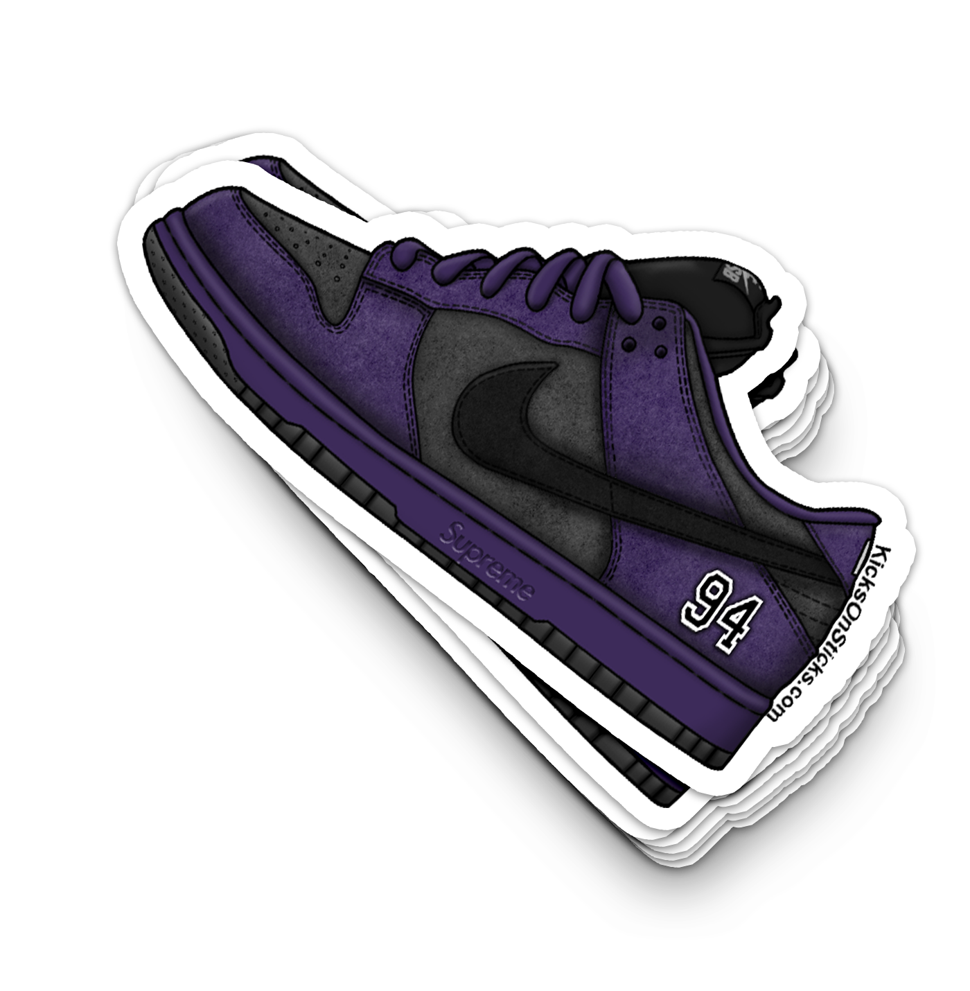 SB Dunk Low "Supreme 2025 Purple Ink" Sneaker Sticker