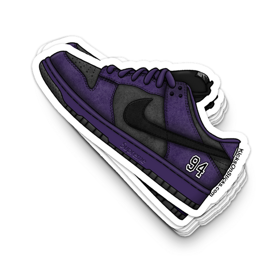 SB Dunk Low "Supreme 2025 Purple Ink" Sneaker Sticker