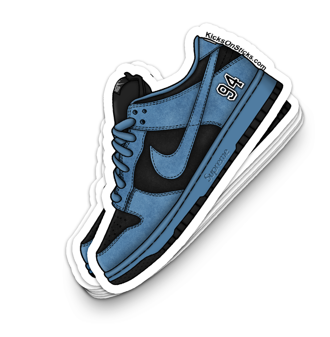SB Dunk Low "Supreme 2025 Ocean Fog" Sneaker Sticker
