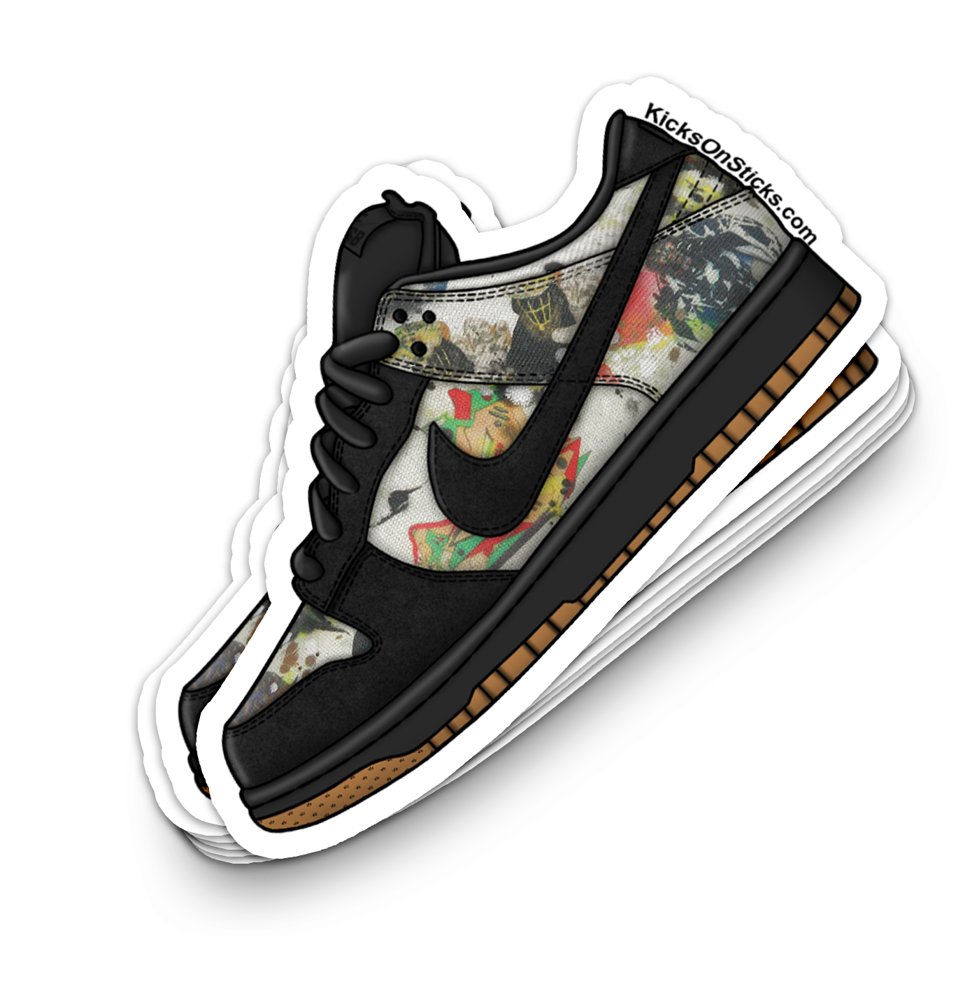 SB Dunk Low "Supreme Rammellzee" Sneaker Sticker