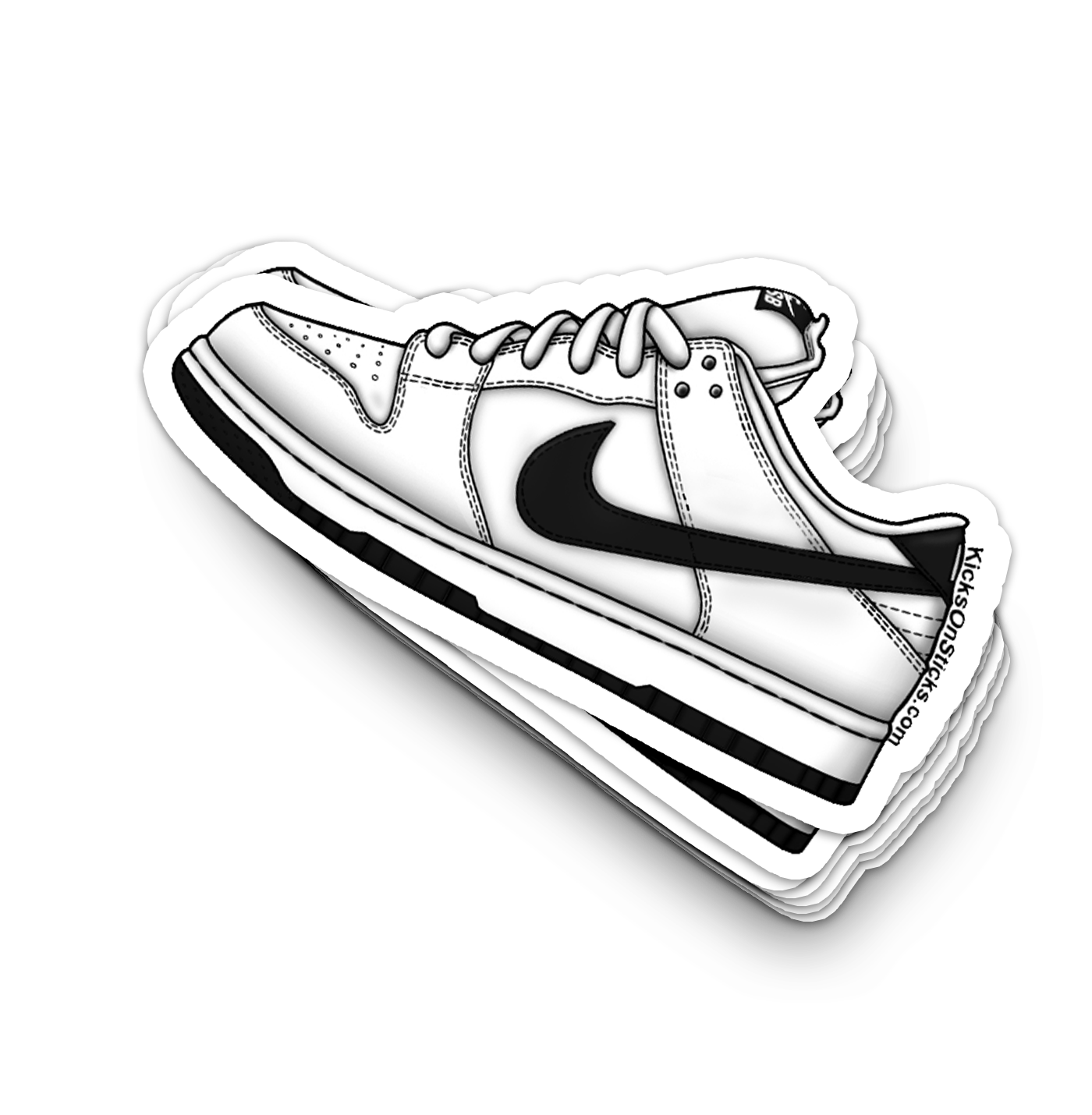 SB Dunk Low "White Black" Sneaker Sticker