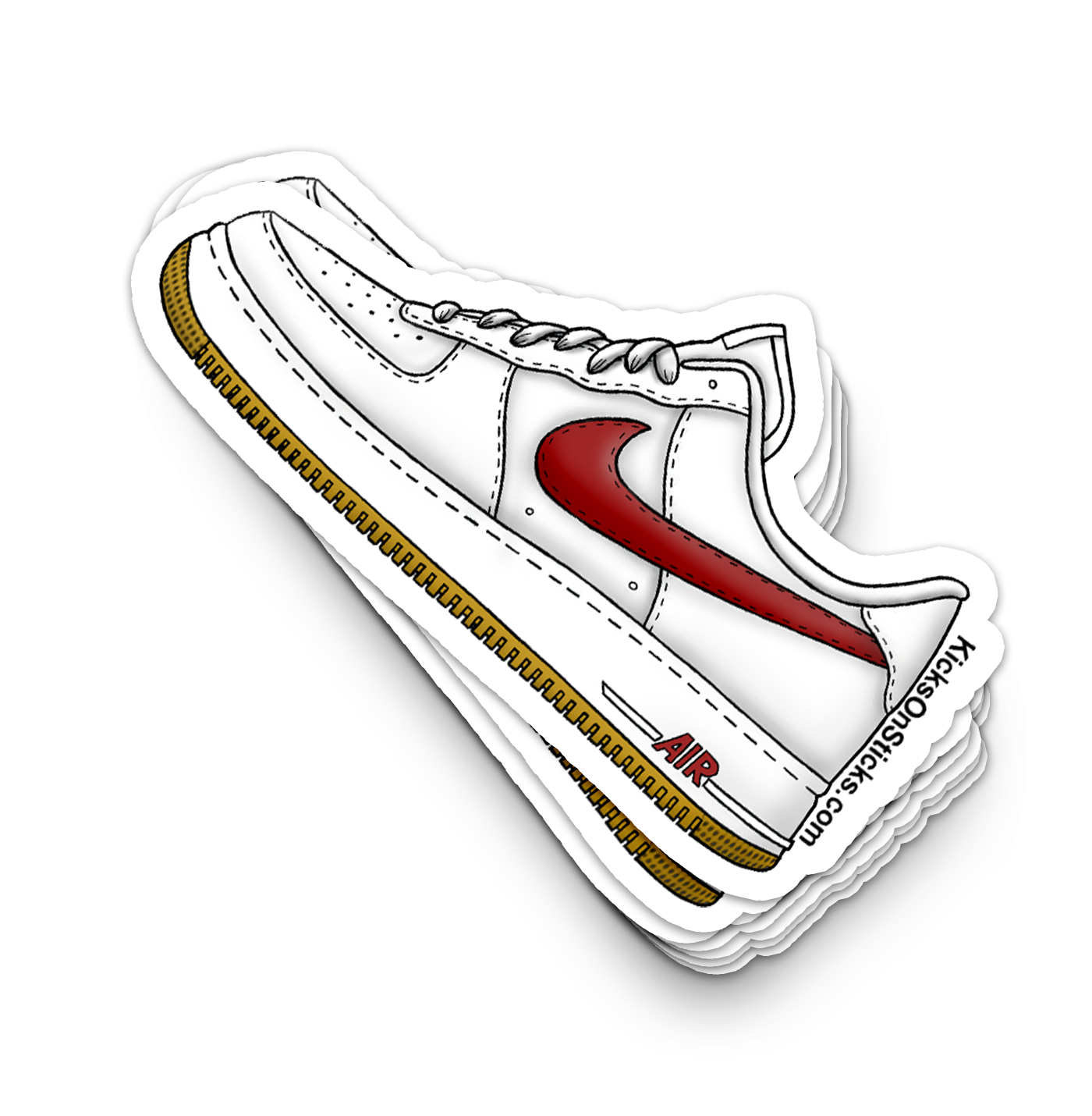 Air Force 1 Low "COTM University Red" Sneaker Sticker