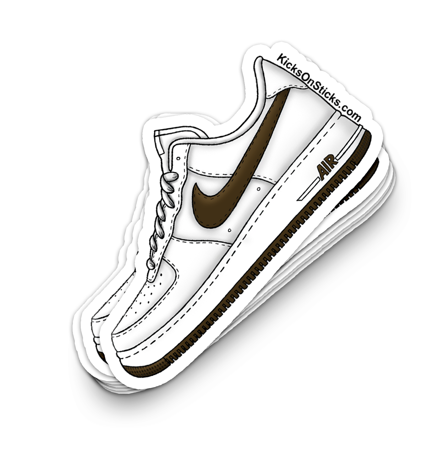 Air Force 1 Low "COTM White Chocolate" Sneaker Sticker