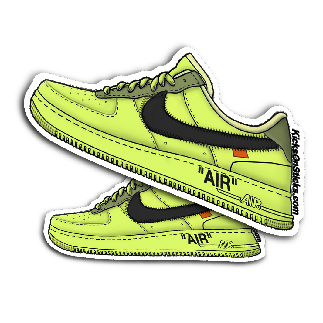 Air Force 1 Low Off-White "Volt" Sneaker Sticker