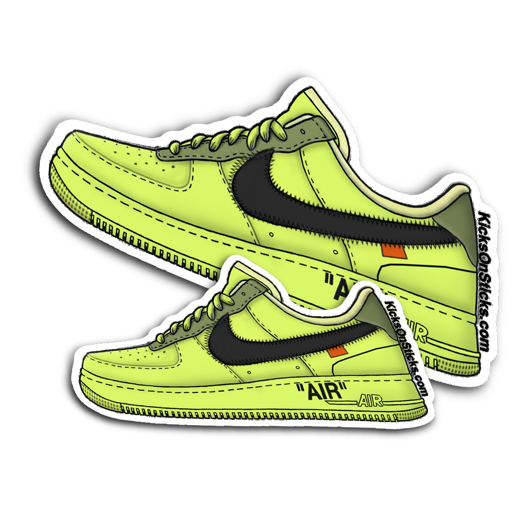 Air Force 1 Low Off-White "Volt" Sneaker Sticker