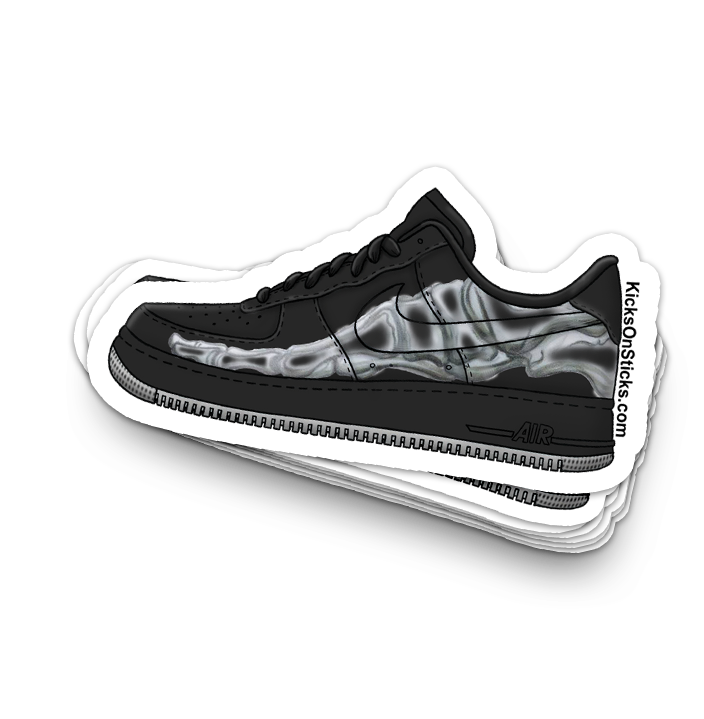 Air Force 1 Low "Skeleton Black" Sneaker Sticker