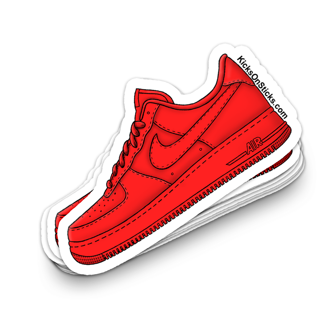 Triple Red Red Leather Air Force Nike Air Force Low Triple Red