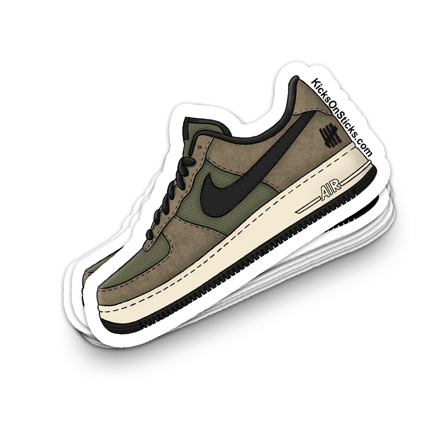 Air Force 1 Low "Undefeated Ballistic" Sneaker Sticker