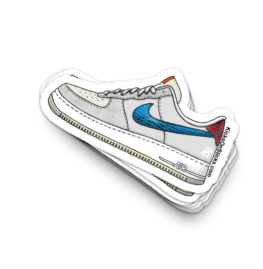 Air Force 1 Low "Undefeated White 5 On It" Sneaker Sticker