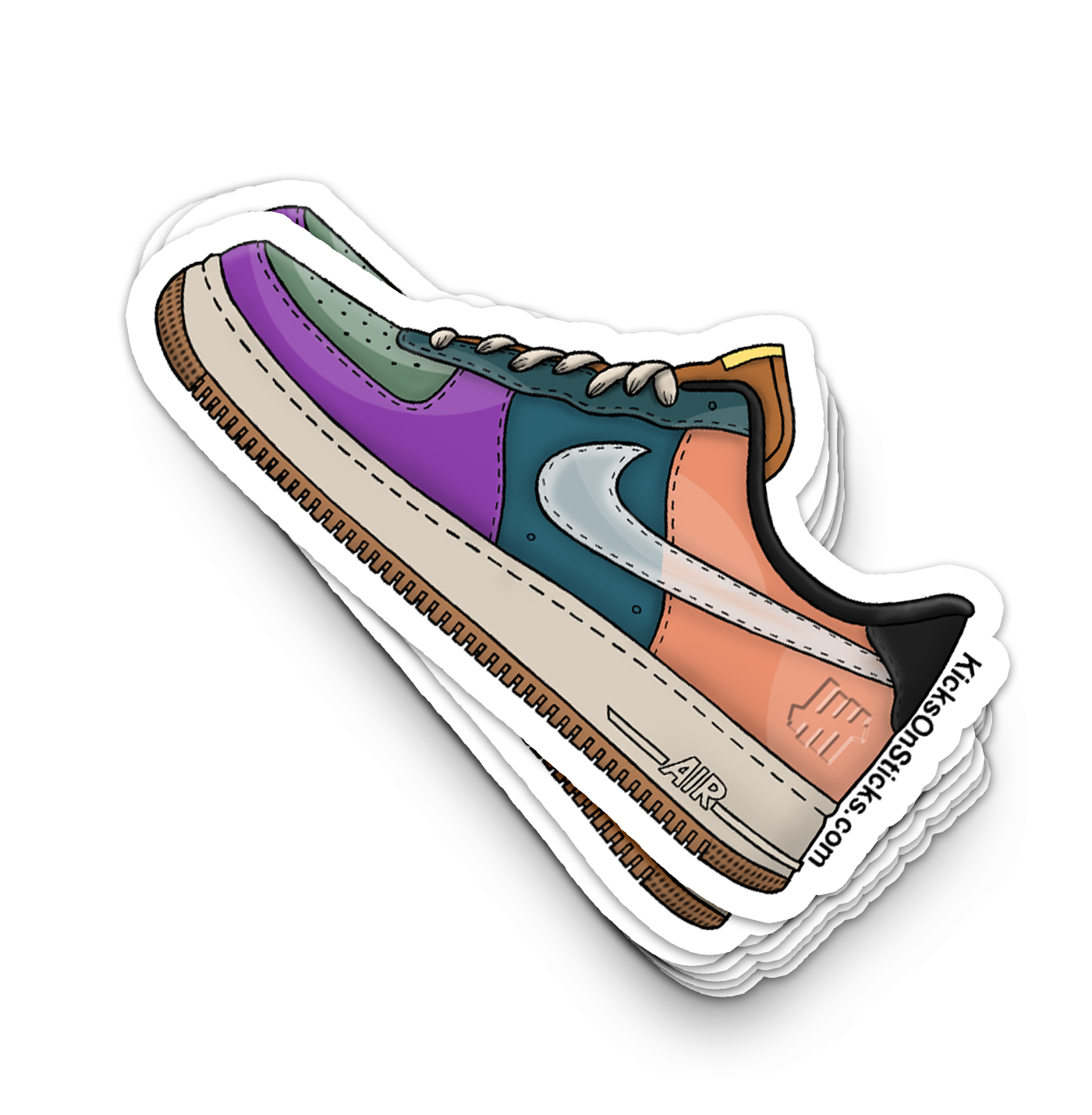 Air Force 1 Low "UNDFTD Wildberry" Sneaker Sticker