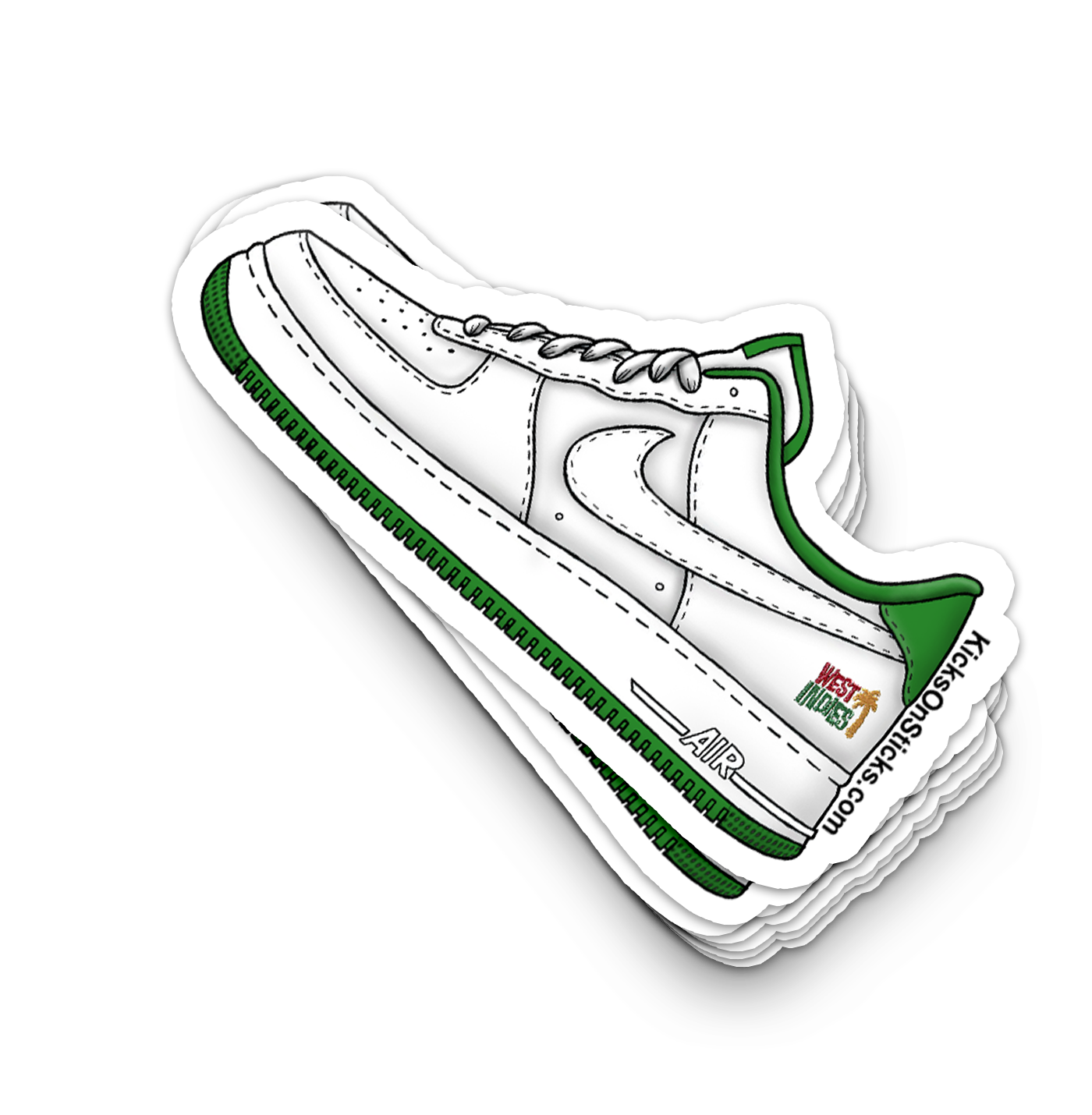 Air Force 1 Low "West Indies" Sneaker Sticker