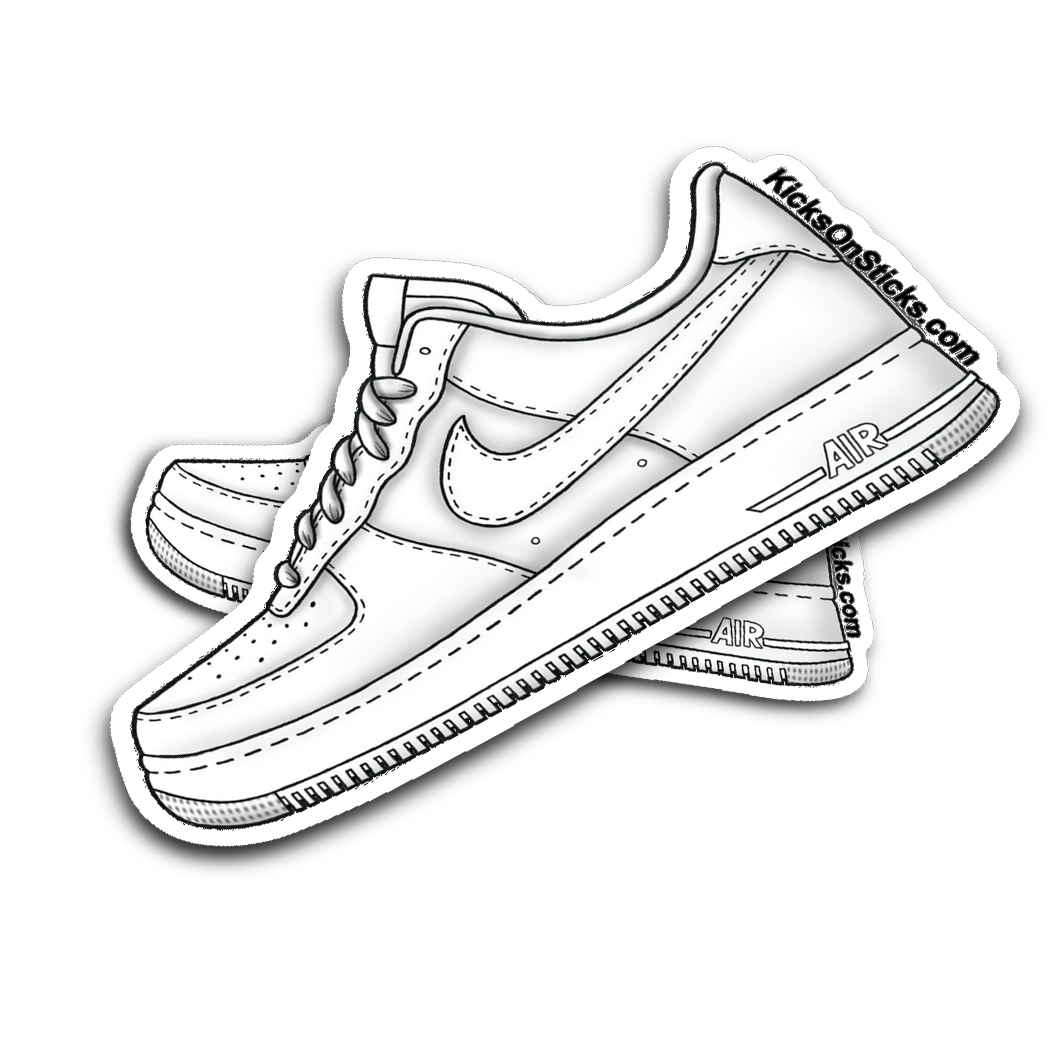 Air Force 1 Low "White/White" Sneaker Sticker