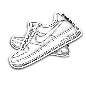 Air Force 1 Low "White/White" Sneaker Sticker