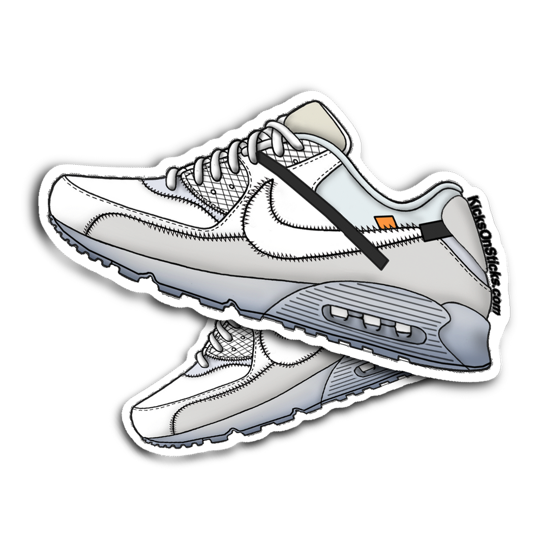 Air Max 90 Off White White Sneaker Sticker