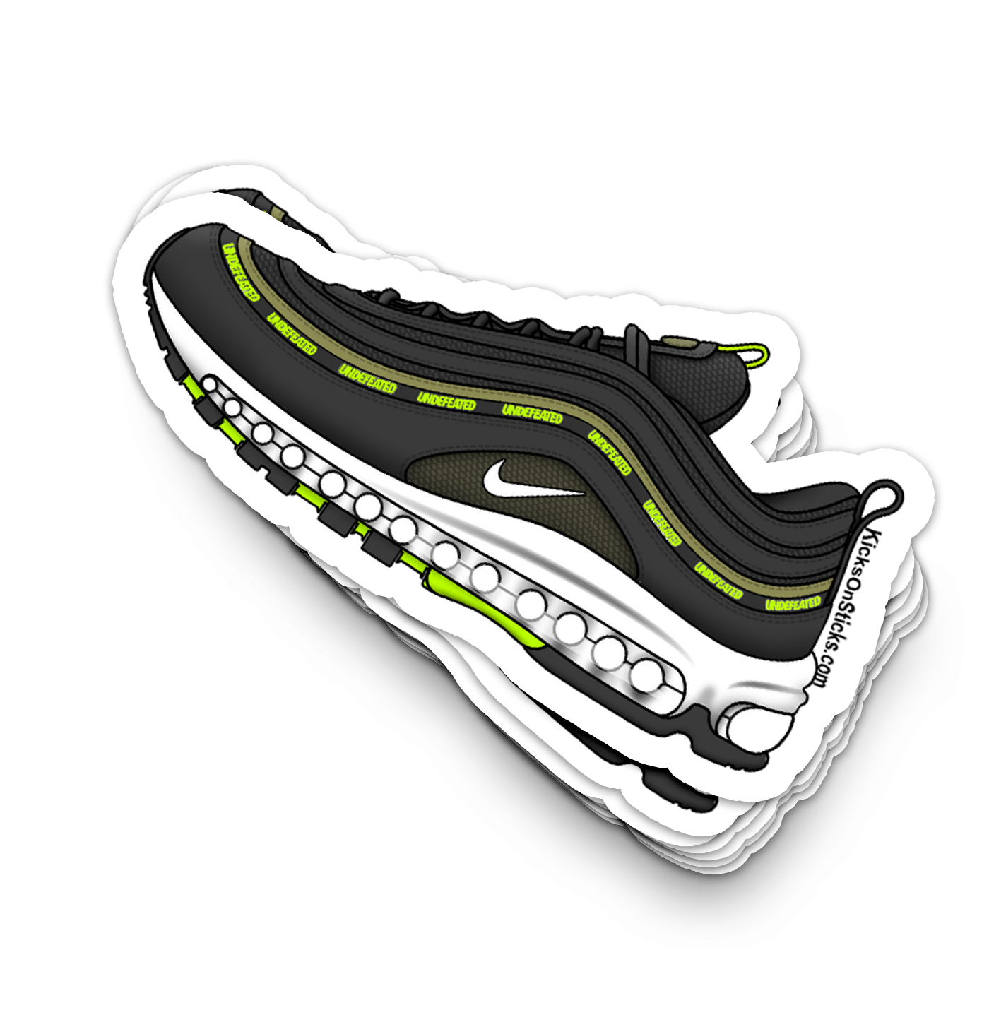 Air Max 97 "UNDFTD Black Volt" Sneaker Sticker