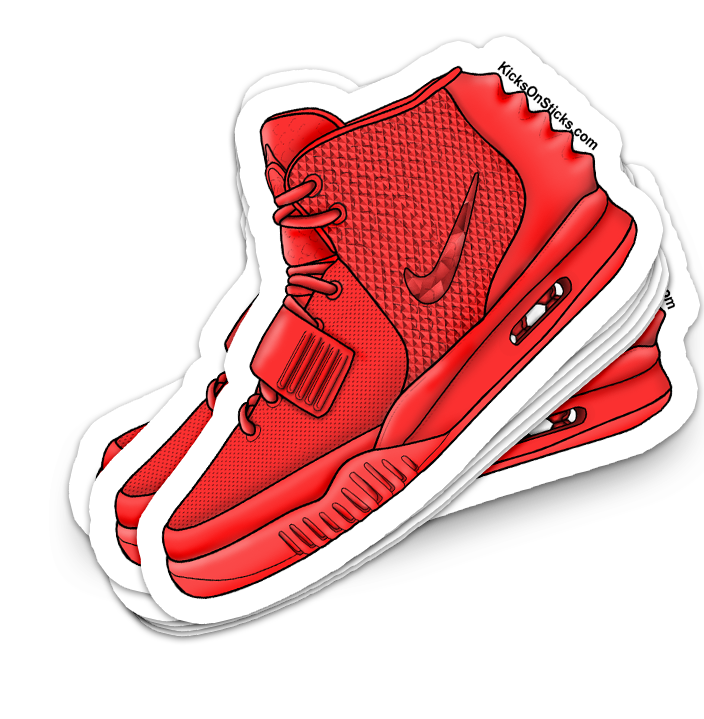 Air Yeezy 2 Red October Sneaker Sticker