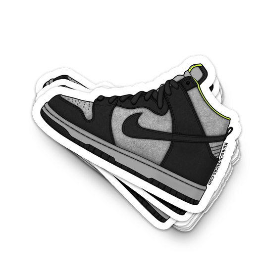 SB Dunk High "Base Grey Venom Green" Sneaker Sticker