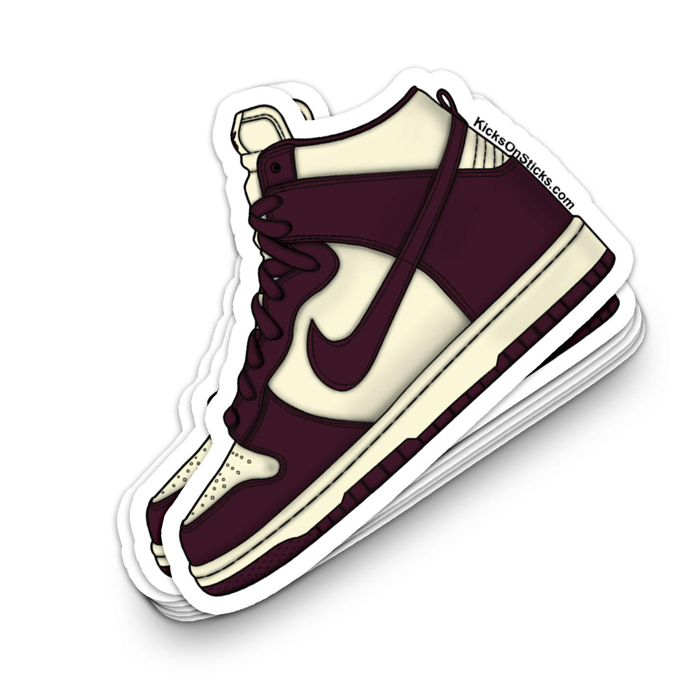 Dunk High "Bordeaux" Sneaker Sticker