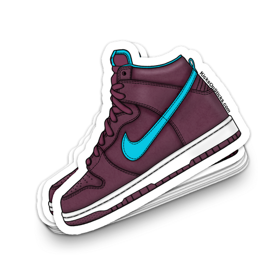 SB Dunk High "Burgundy Aquamarine" Sneaker Sticker