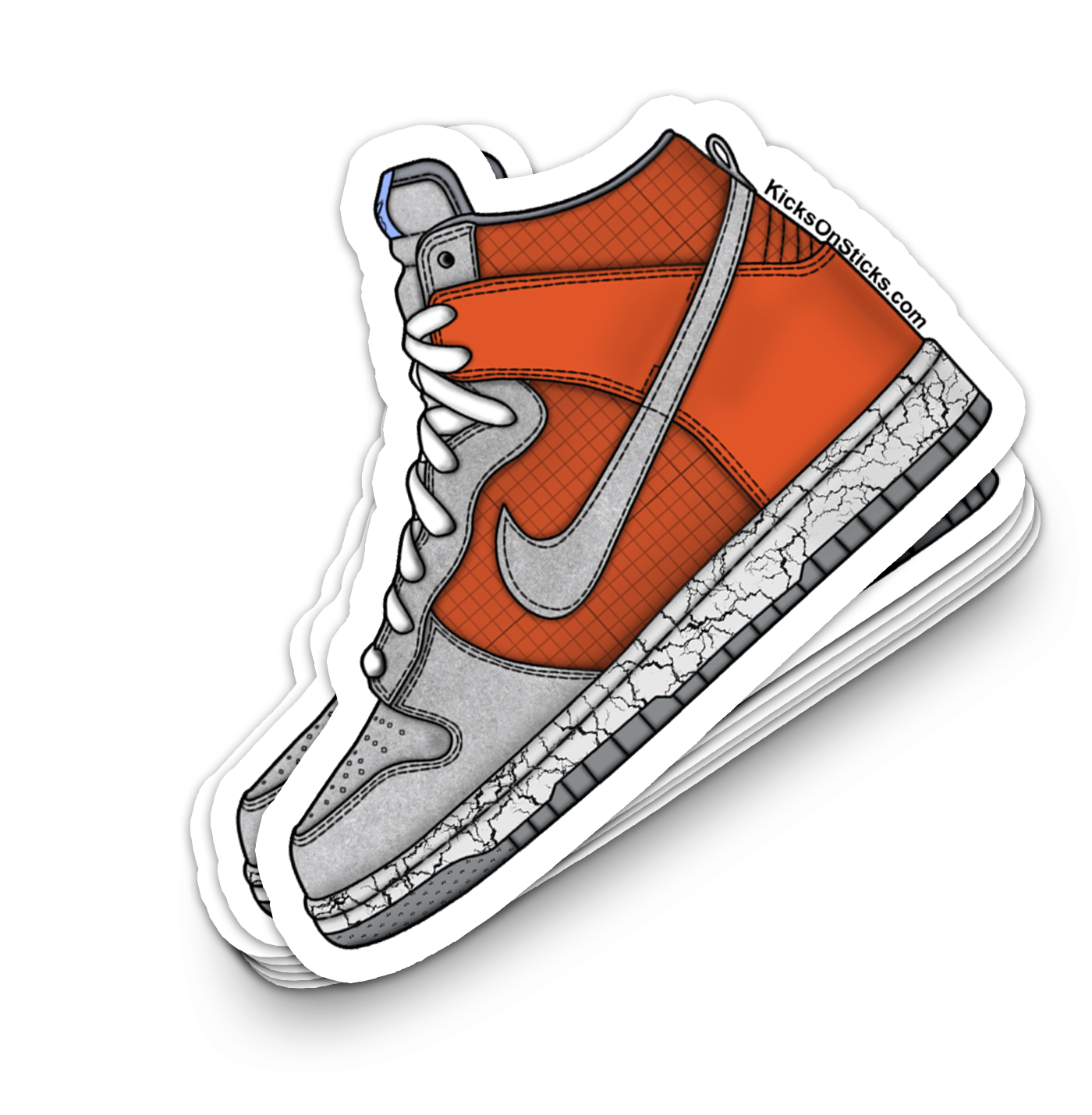 Dunk High "Earthquake Orange" Sneaker Sticker