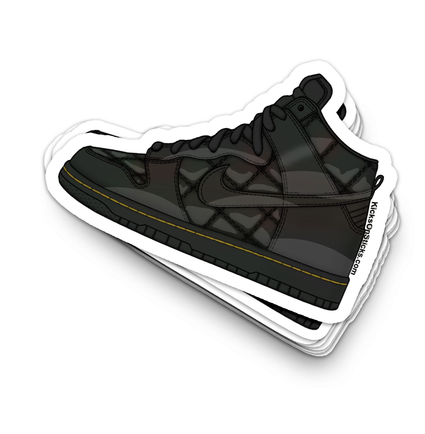 Dunk High "Olympic Black Quilted" Sneaker Sticker
