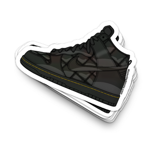 Dunk High "Olympic Black Quilted" Sneaker Sticker