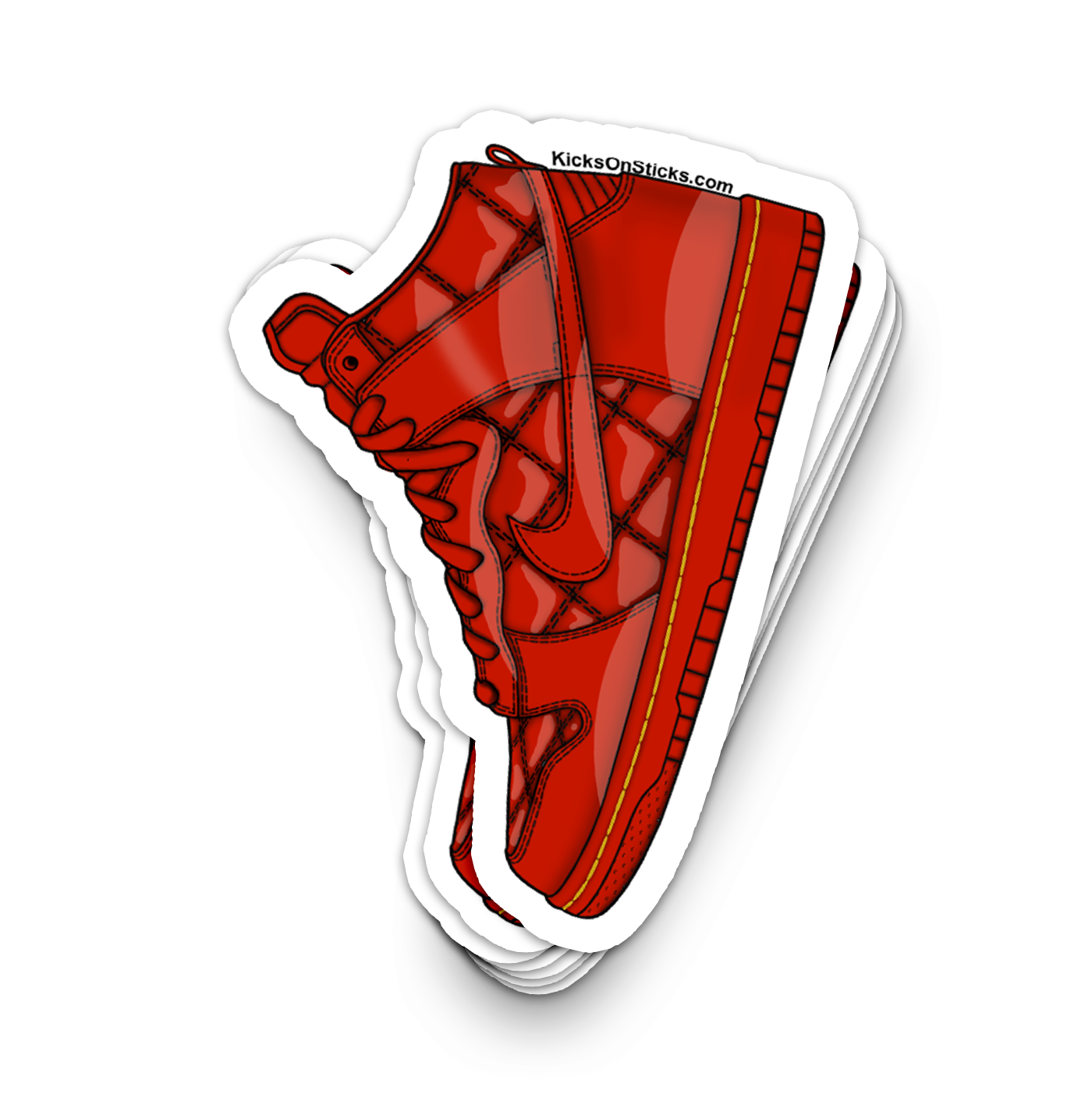 Dunk High "Olympic Red Quilted" Sneaker Sticker
