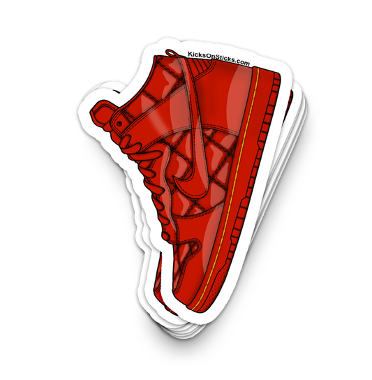 Dunk High "Olympic Red Quilted" Sneaker Sticker