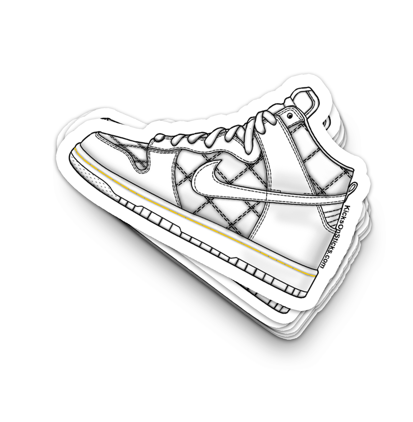 Dunk High "Olympic White Quilted" Sneaker Sticker