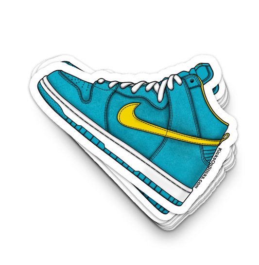 SB Dunk High "Tropical Teal" Sneaker Sticker