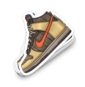 Dunk High "Tweed Orange Blaze" Sneaker Sticker