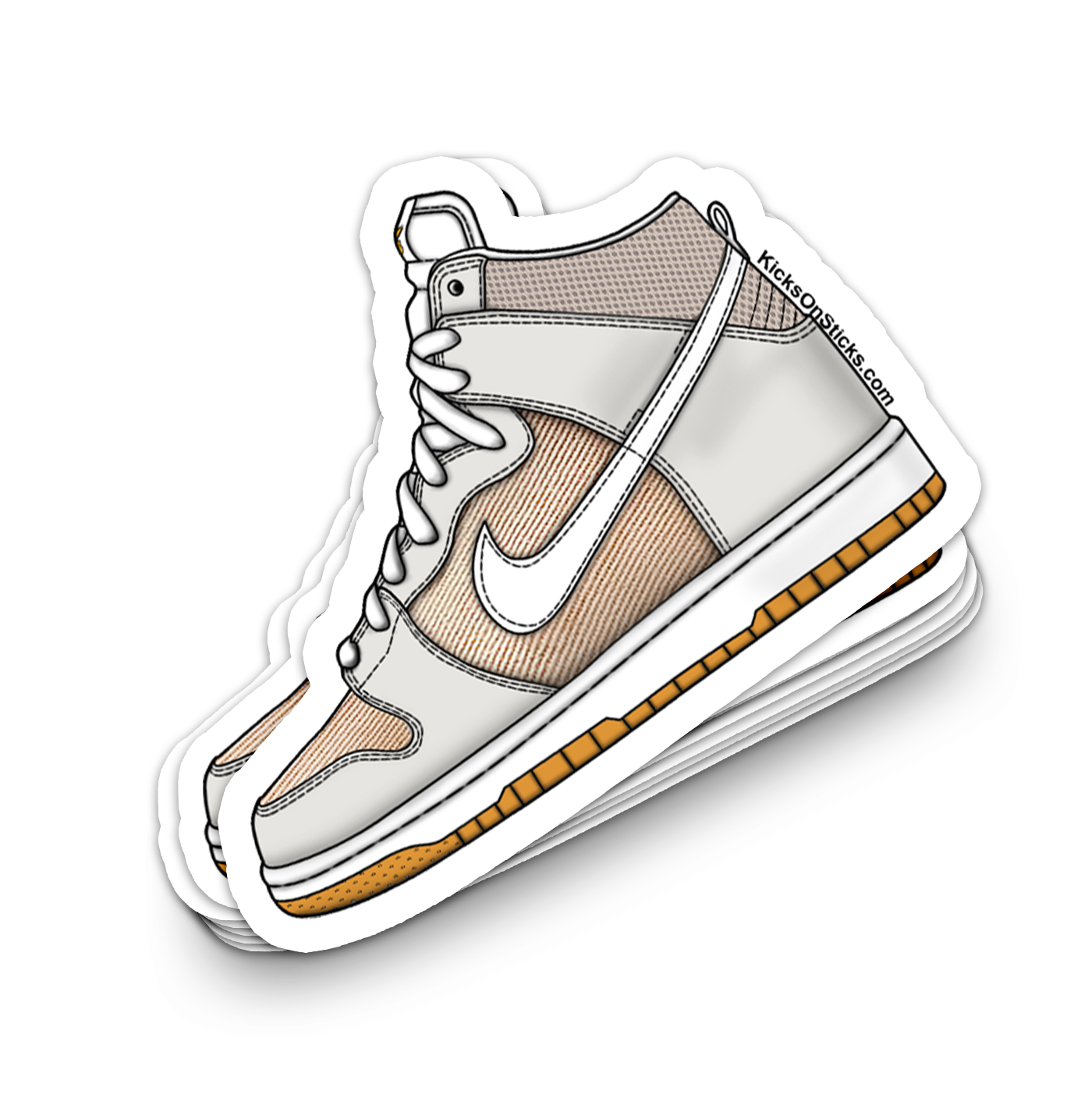 SB Dunk High "Unbleached" Sneaker Sticker