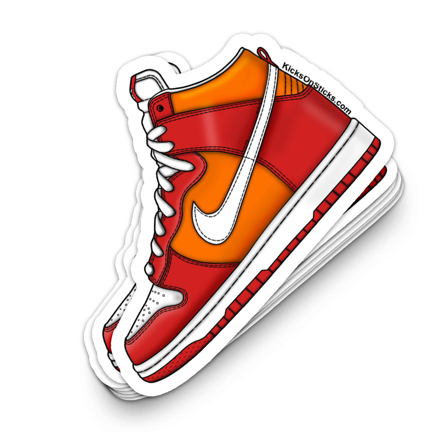 Dunk High "Varsity Red Orange 06" Sneaker Sticker