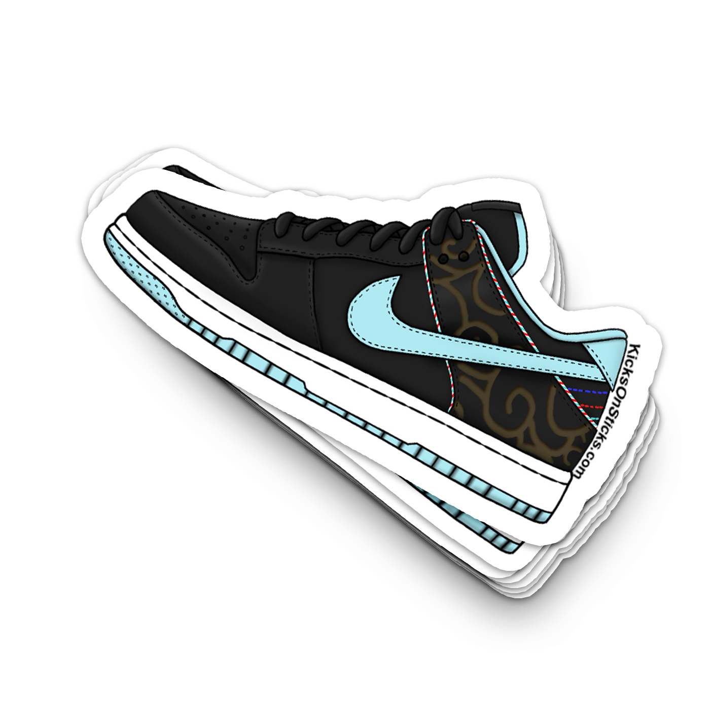 Dunk Low "Barbershop Black" Sneaker Sticker