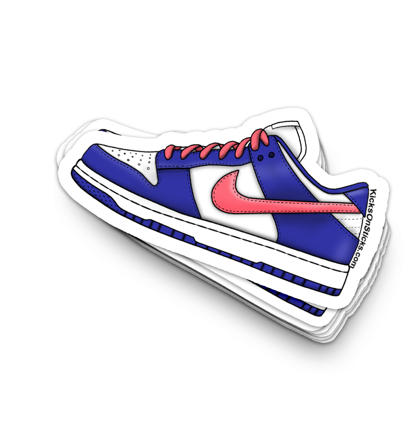Dunk Low "Bright Crimson Game Royal" Sneaker Sticker