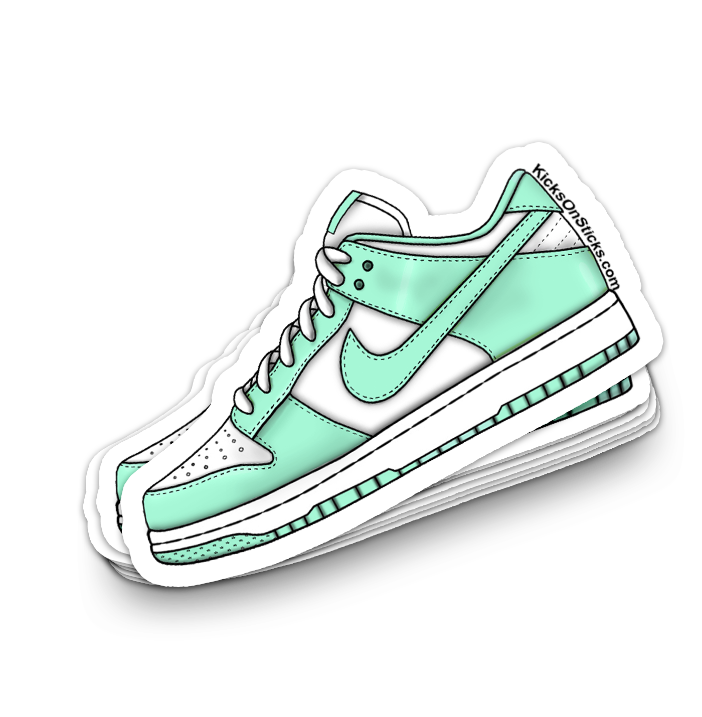 Dunk Low "Green Glow" Sneaker Sticker