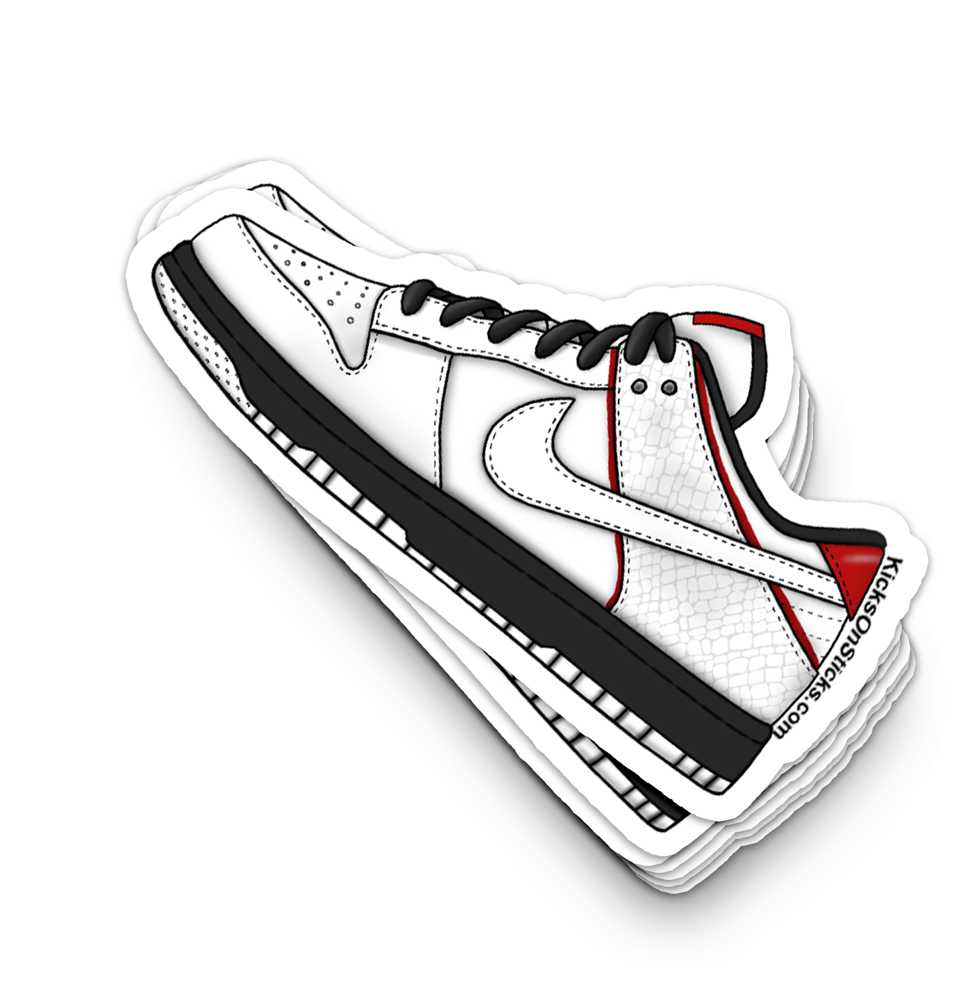 Dunk Low "Jordan Pack 2 White" Sneaker Sticker
