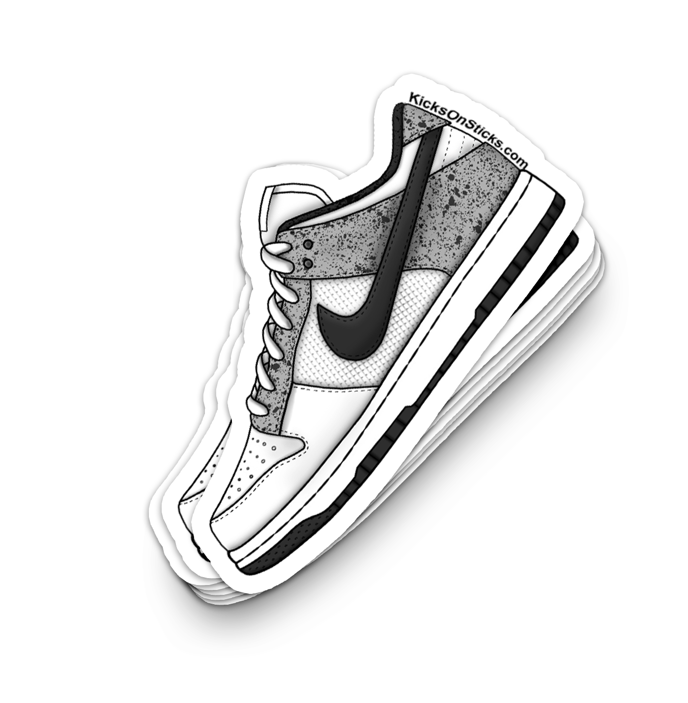 Dunk Low "Jordan Pack 4 White" Sneaker Sticker