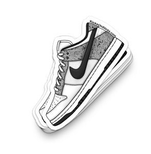 Dunk Low "Jordan Pack 4 White" Sneaker Sticker