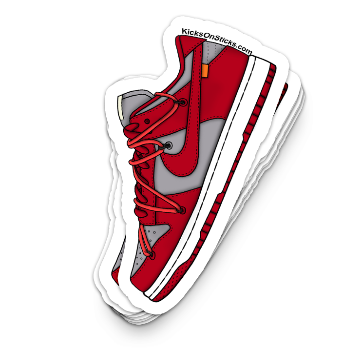 Dunk Low "Off-White University Red" Sneaker Sticker