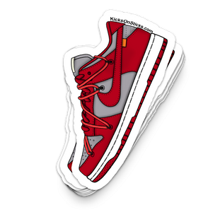 Dunk Low "Off-White University Red" Sneaker Sticker